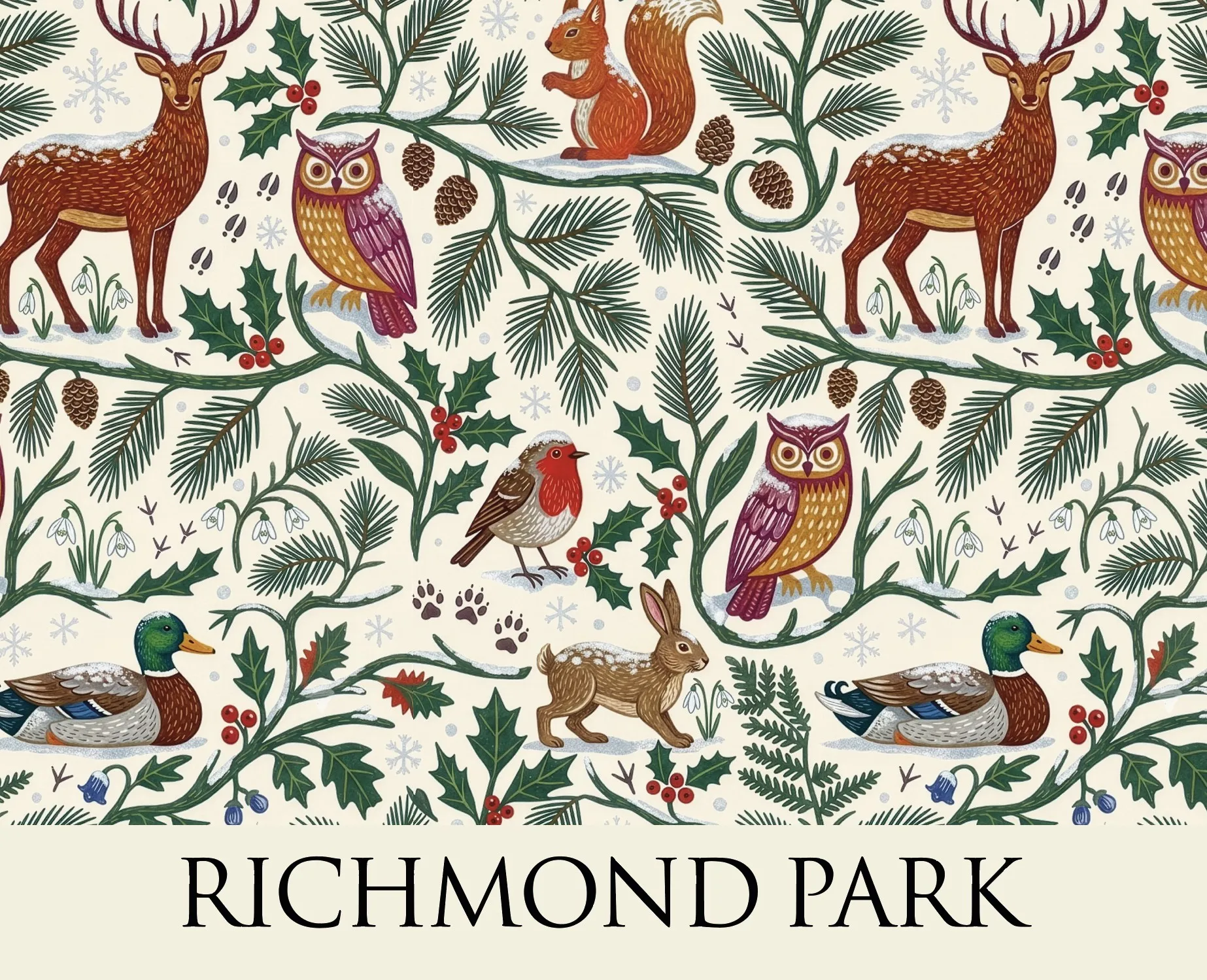 RICHMOND PARK SNOWY ANIMAL LENS CLOTH cropped